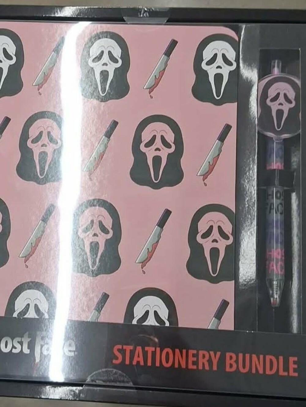 New Ghost Face Pink Stationery Bundle